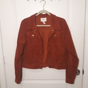 F21 rust colored corduroy jacket
